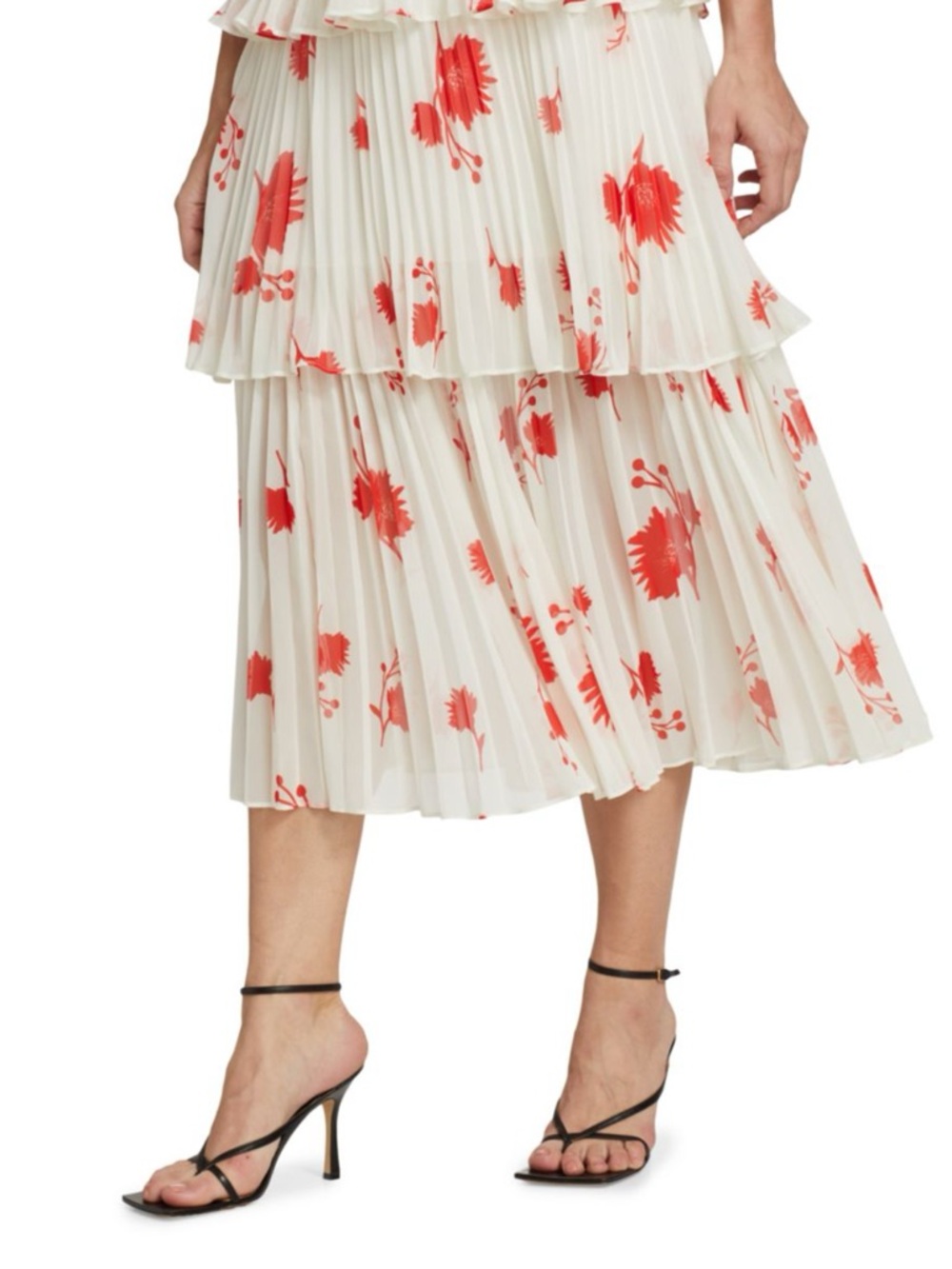 Self-Portrait Printed Midi Length Ruffle Dress - Picture 11 of 13